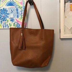Vegan Leather Reversible Tote